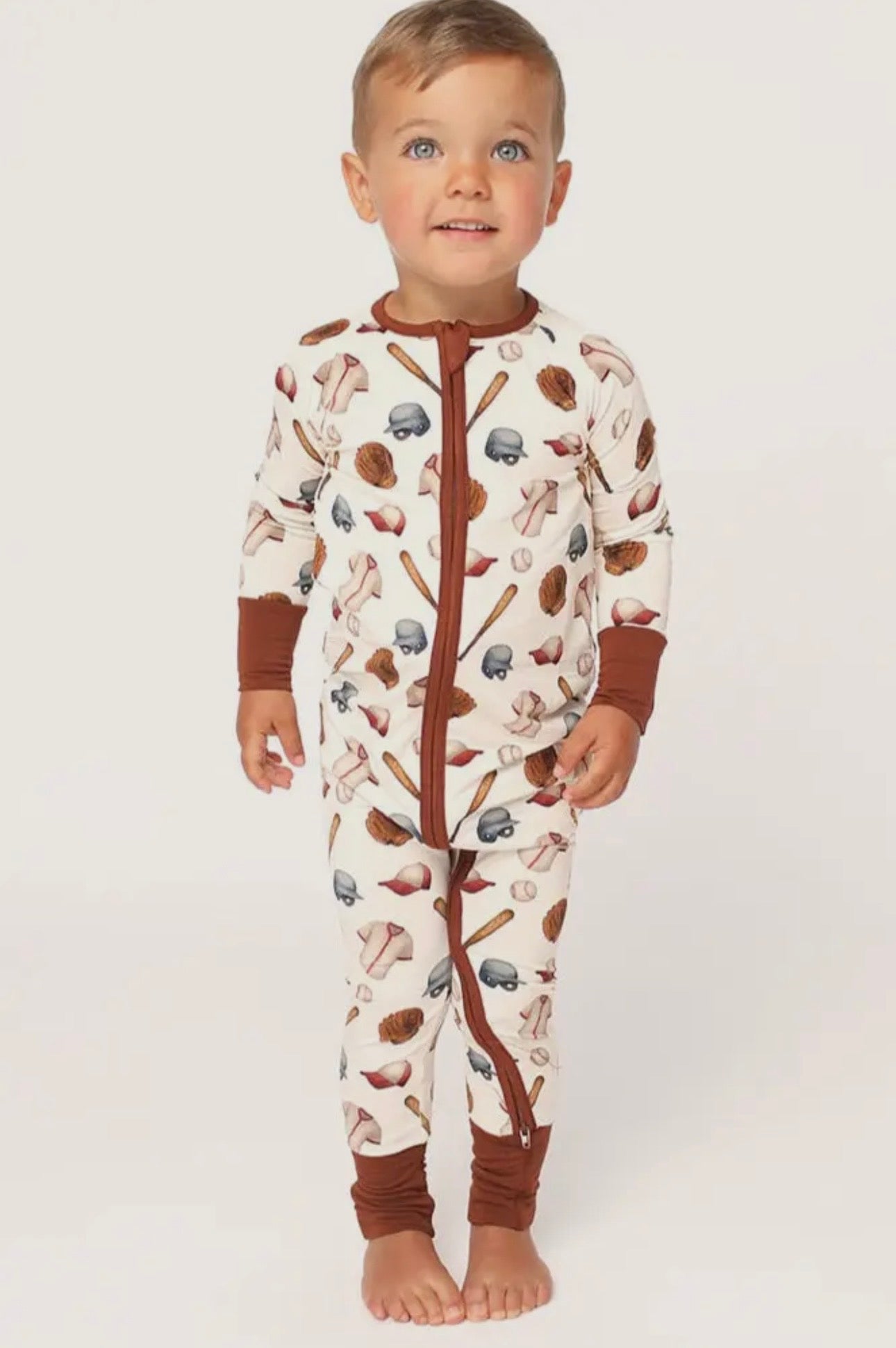 Baseball Double Zipper Bamboo Sleeper