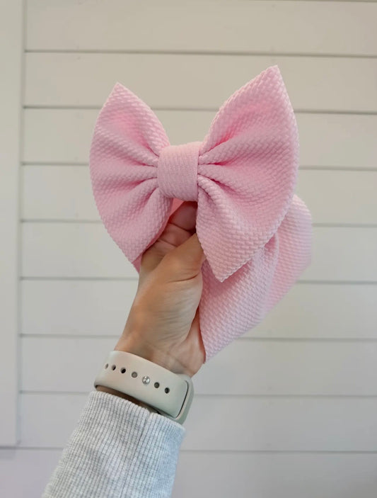 Light Pink Bullet Bow + Headwrap