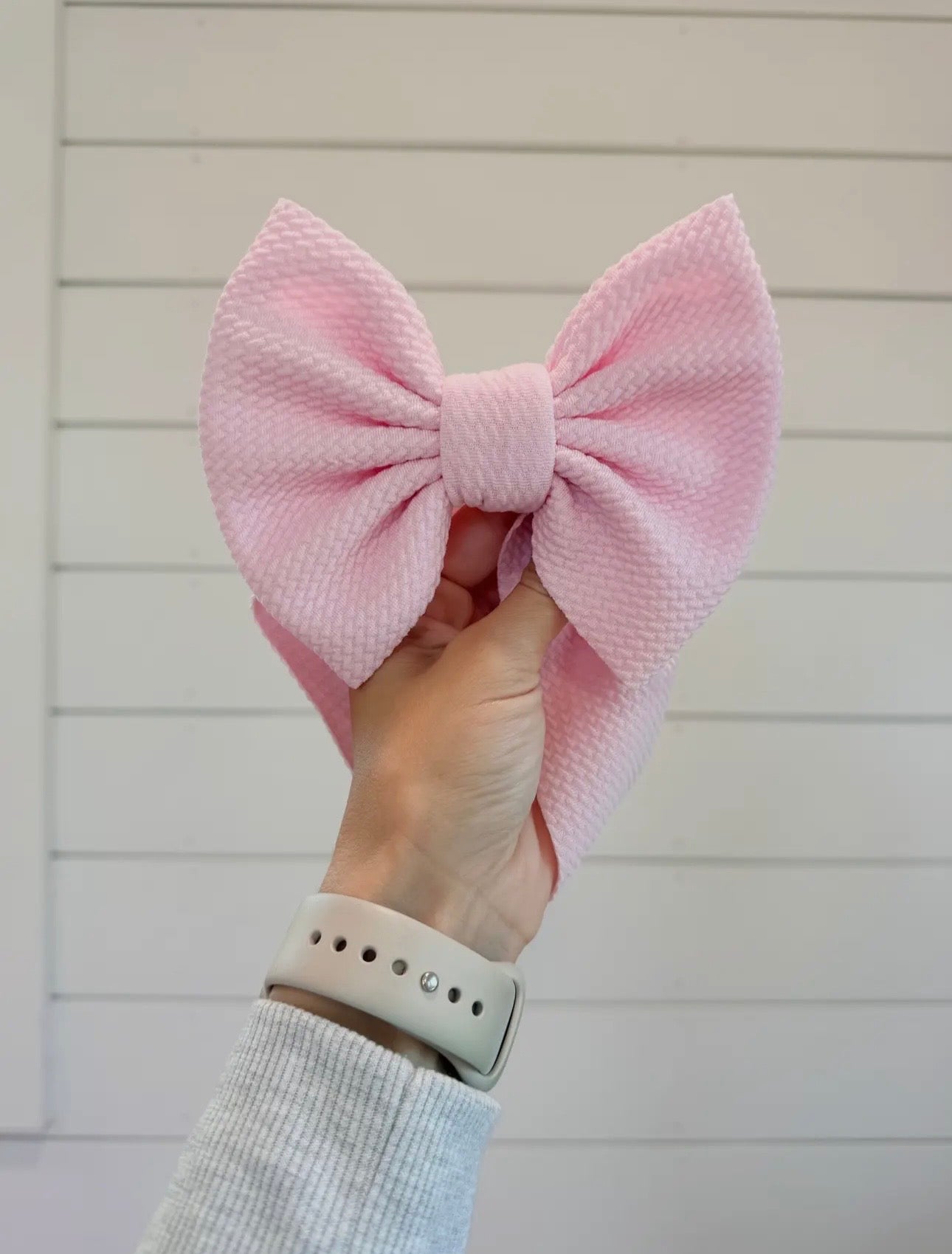 Light Pink Bullet Bow + Headwrap